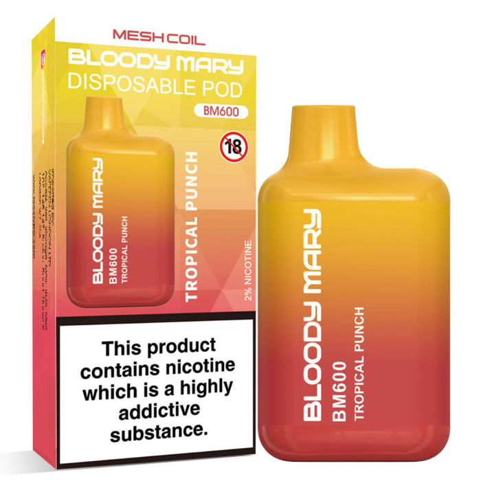 Bloody Mary BM600 Disposable Vape Kit  Bloody Mary Tropical Punch  