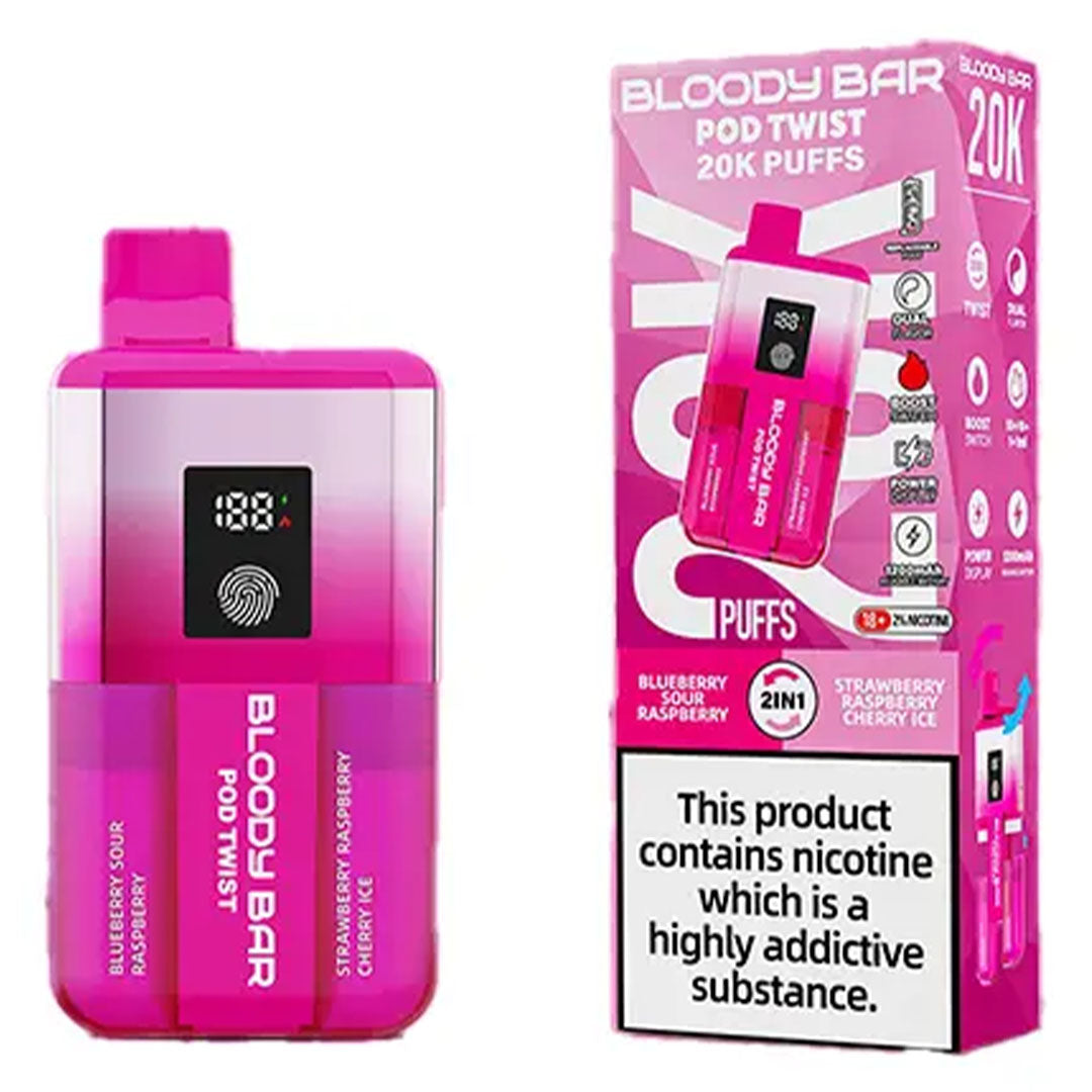 Bloody Bar Ultra Twist 20K Prefilled Vape Kit Vapin Loud Bloody Bar Ultra Twist 20K Prefilled Vape Kit Vapin Loud
