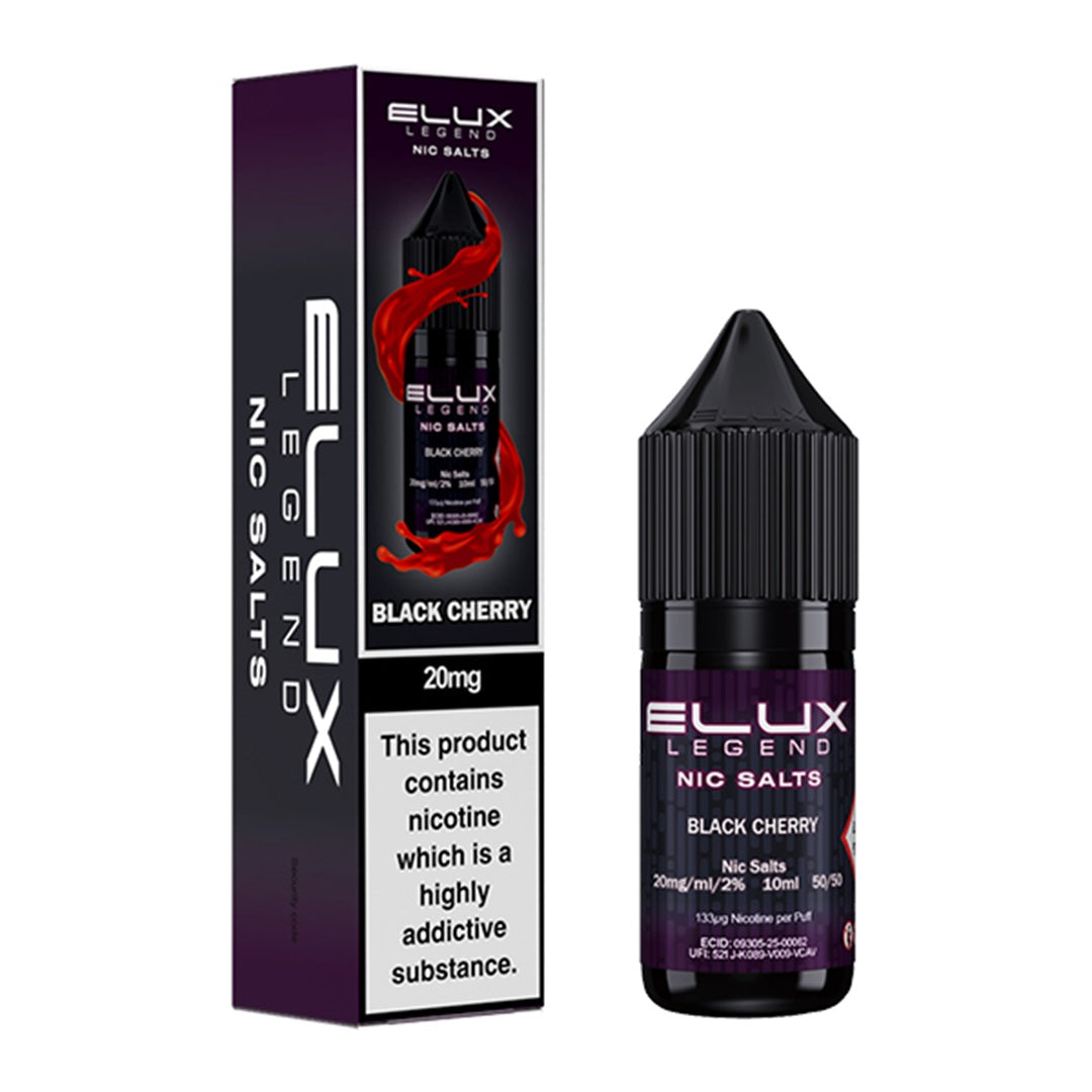 Black Cherry By Elux Legend 10ml Nic Salt | 10mg & 20mg