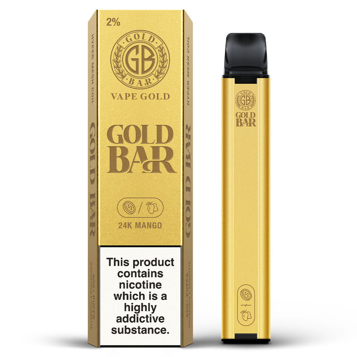 Gold Bar Disposable Vape  Vape Gold 24K Mango 20mg 