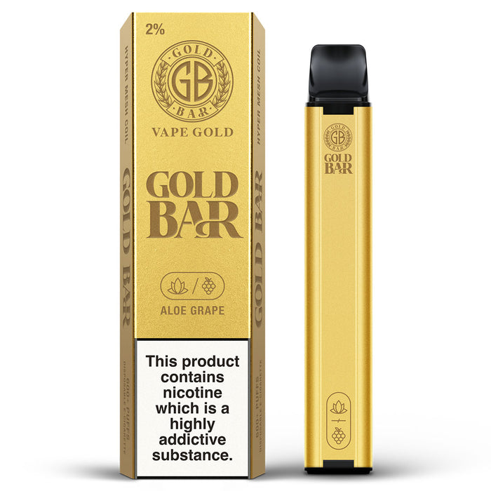 Gold Bar Disposable Vape  Vape Gold Aloe Grape 20mg 