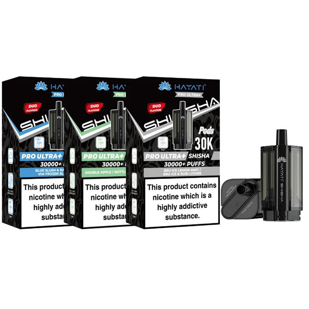 Hayati Pro Ultra Plus Shisha 30K Pods | 20 Flavours