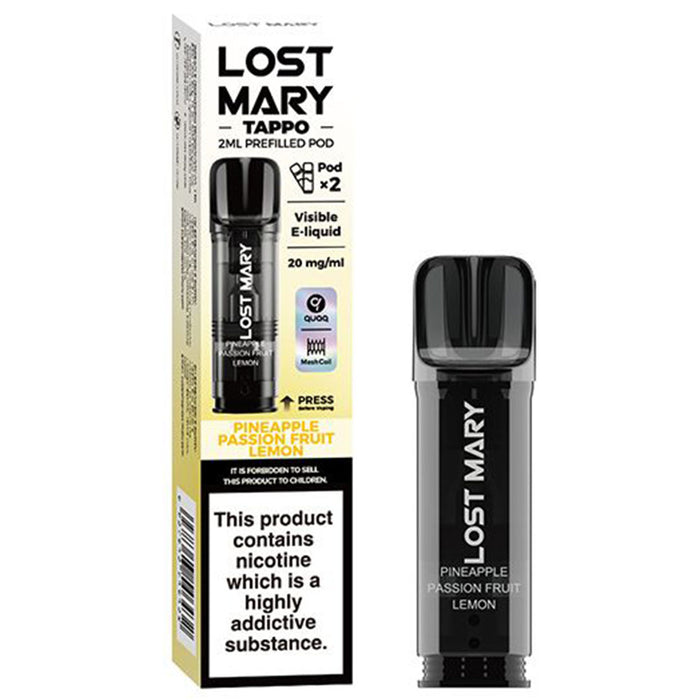 Lost Mary Tappo Pods  Lost Mary Pineapple Passion Fruit Lemon  