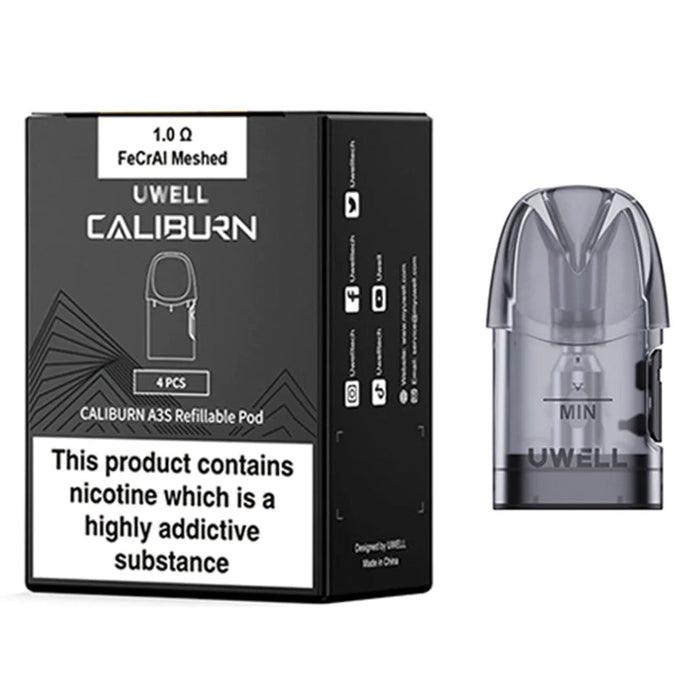 Uwell CALIBURN A3S Replacement Pods 4pack  Uwell 1.0ohm  