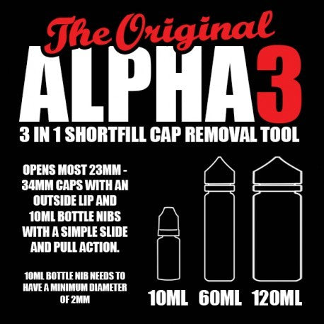 Alpha 3 Vape Bottle Cap Removal Tool  Alpha   
