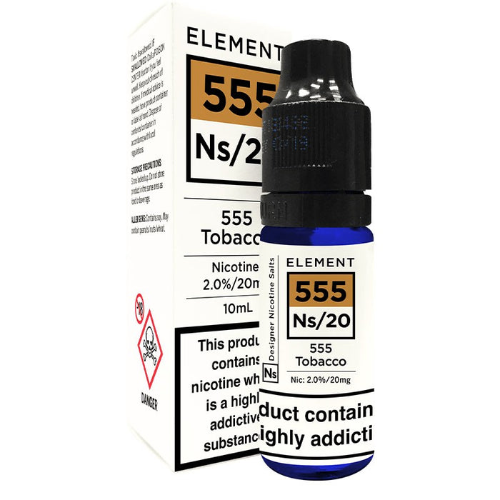 Element 555 Tobacco Nic Salt  Element E-Liquid   