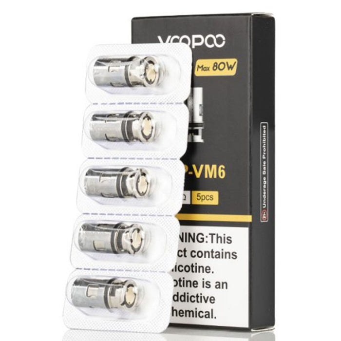 VooPoo PnP Replacement Coils (5 Pack)  Voopoo PnP-VM6 0.15ohm  