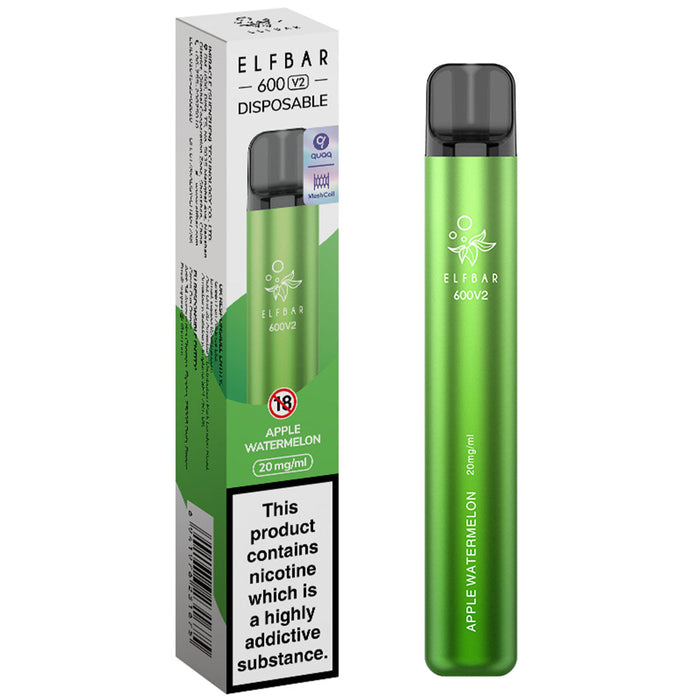 Elf Bar 600 V2 Disposable Vape  Elf Bar Apple Watermelon  