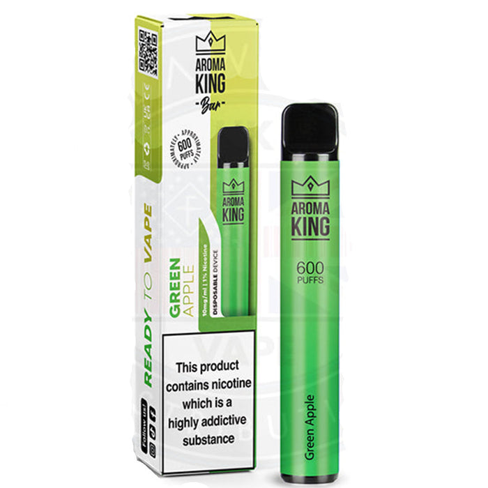 Aroma King - Air Flow - Disposable Device 600 puffs - 10mg  Aroma King Ns10mg Green Apple 
