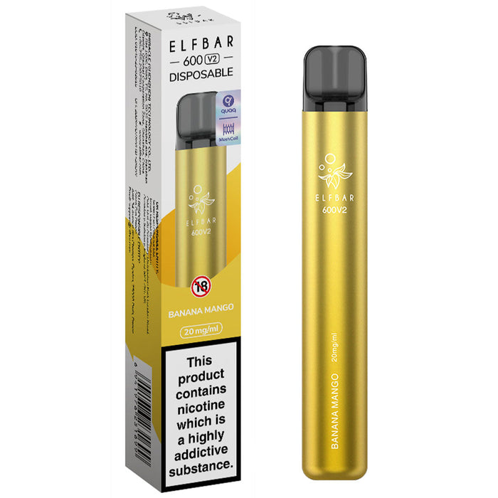 Elf Bar 600 V2 Disposable Vape  Elf Bar Banana Mango  