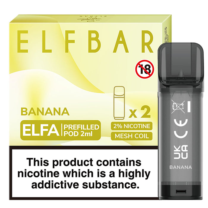 Banana Elfbar ELFA Prefilled Pods 2ml  Elf Bar   