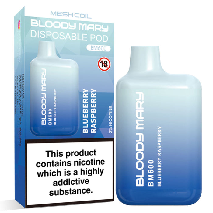 Bloody Mary BM600 Disposable Vape Kit  Bloody Mary Blueberry Raspberry  