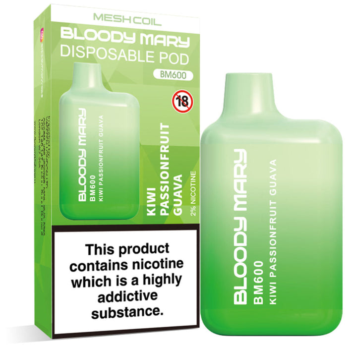 Bloody Mary BM600 Disposable Vape Kit  Bloody Mary Kiwi Passionfruit Guava  