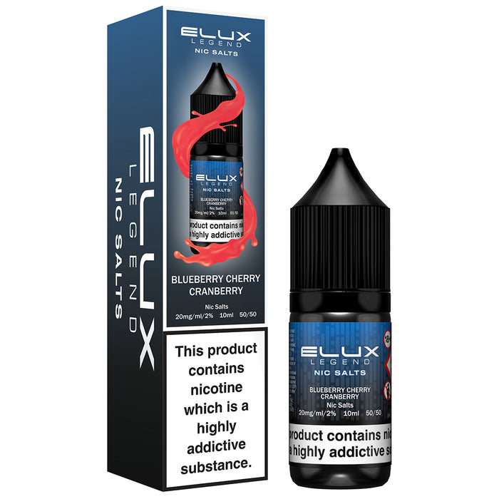 Blueberry Cherry Cranberry By Elux Legend 10ml E Liquid Nic Salt  Elux Pro   