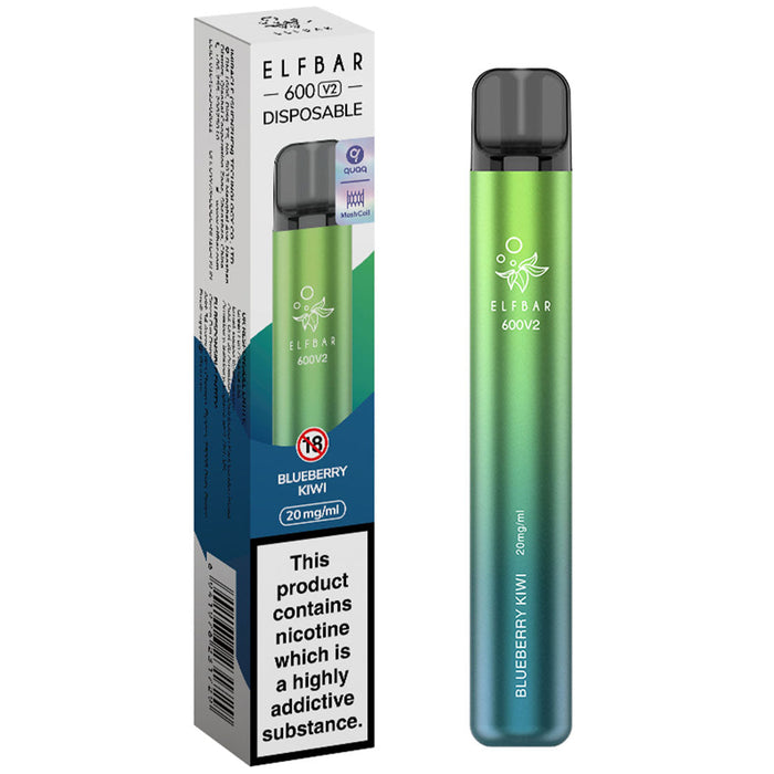 Elf Bar 600 V2 Disposable Vape  Elf Bar Blueberry Kiwi  