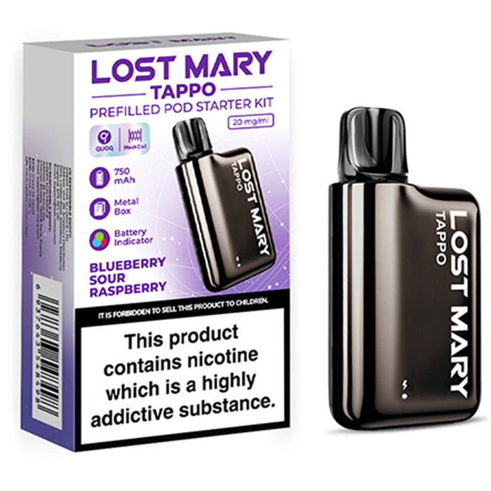 Lost Mary Tappo Pod Kit  Lost Mary Dark Bronze & Blue Sour Raspberry  