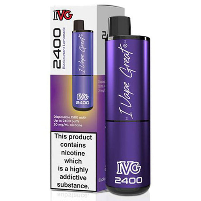IVG 2400 Disposable Vape Pod Device  I VG Blackcurrant Lemonade  