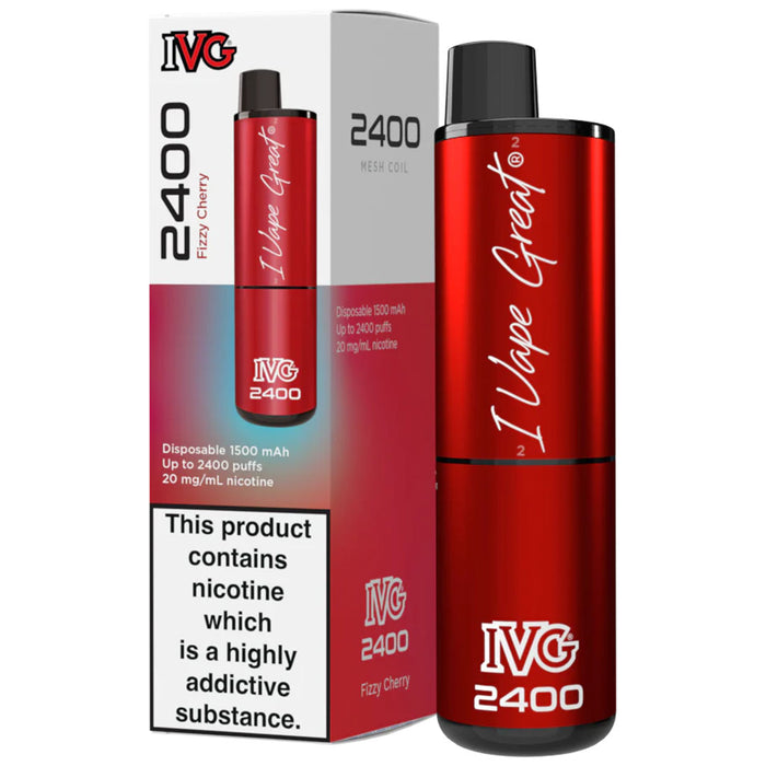 IVG 2400 Disposable Vape Pod Device  I VG Fizzy Cherry  