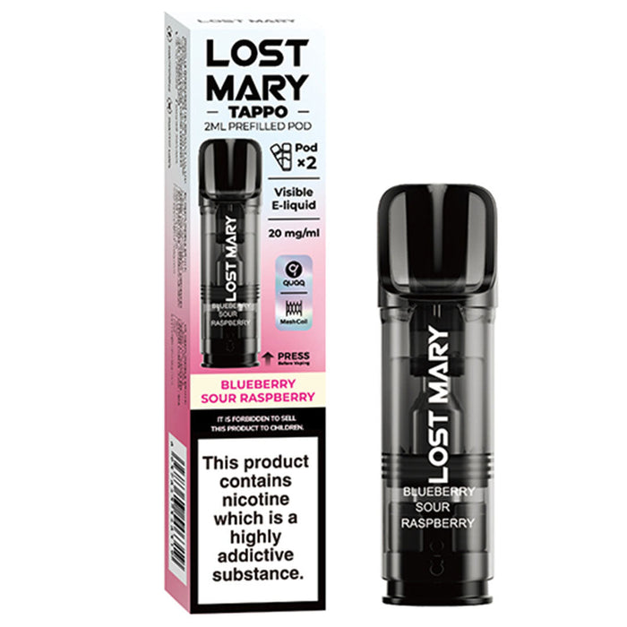 Lost Mary Tappo Pods  Lost Mary Blueberry Sour Raspberry  