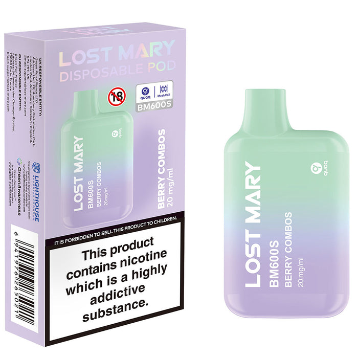 Lost Mary BM600S Disposable Vape  Lost Mary Berry Combos  