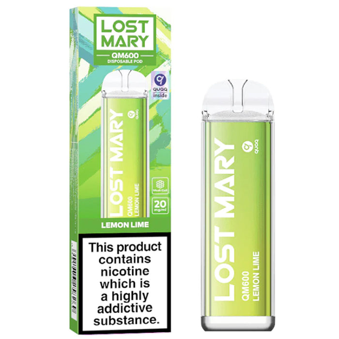 Lost Mary QM600 Disposable Vape  Elf Bar 20mg Lemon Lime 