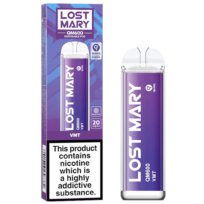 Lost Mary QM600 Disposable Vape  Elf Bar 20mg VMT 
