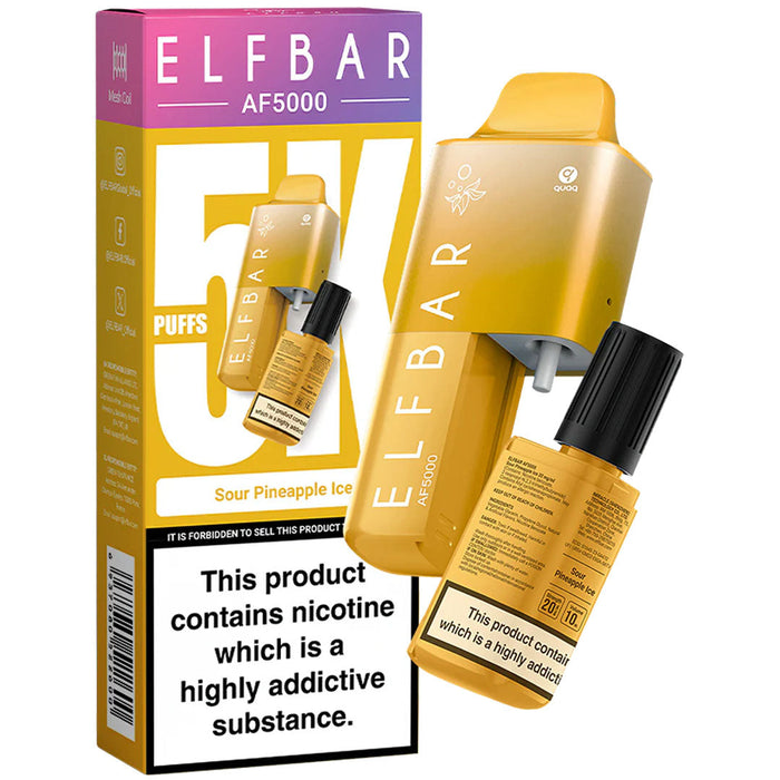 ELFBAR AF5000 Disposable Pod System 20mg  Elf Bar Sour Pineapple Ice  