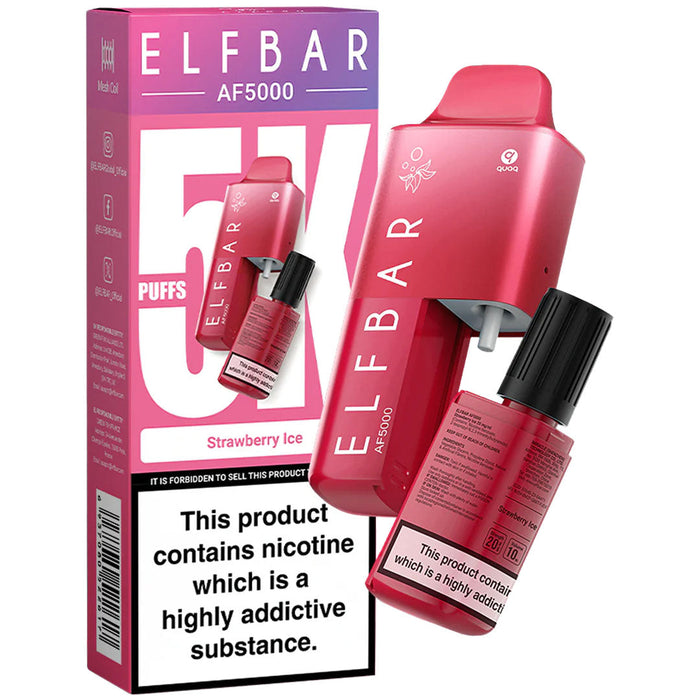 ELFBAR AF5000 Disposable Pod System 20mg  Elf Bar Strawberry Ice  