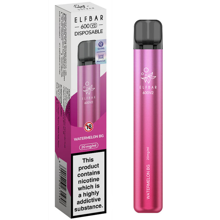 Elf Bar 600 V2 Disposable Vape  Elf Bar Watermelon BG  