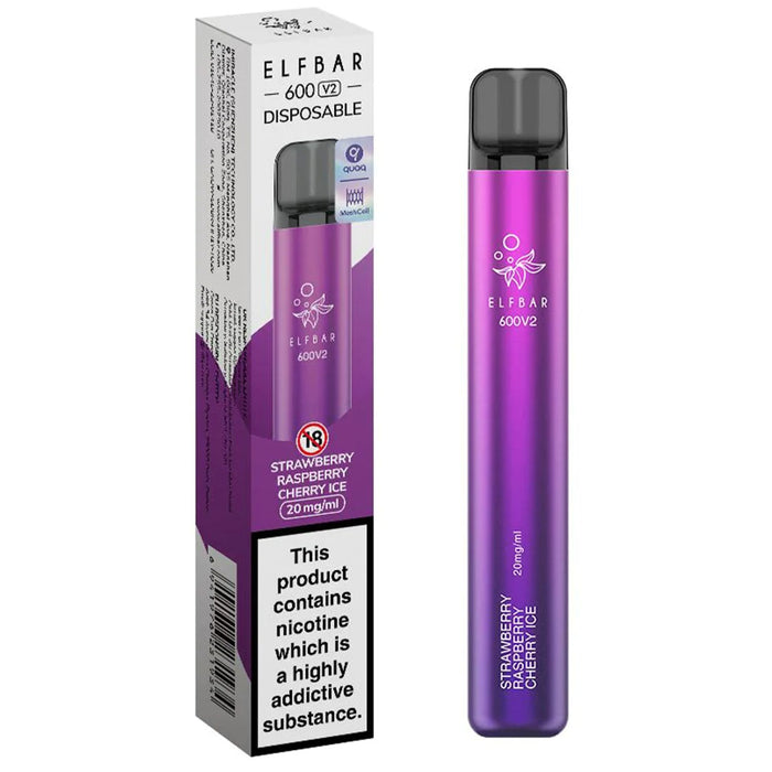 Elf Bar 600 V2 Disposable Vape  Elf Bar Grape Raspberry  