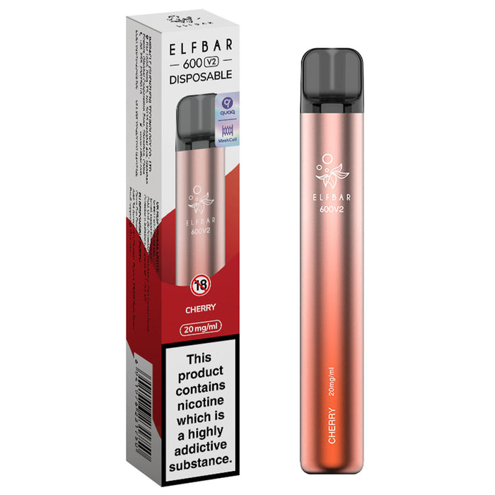 Elf Bar 600 V2 Disposable Vape  Elf Bar Cherry  