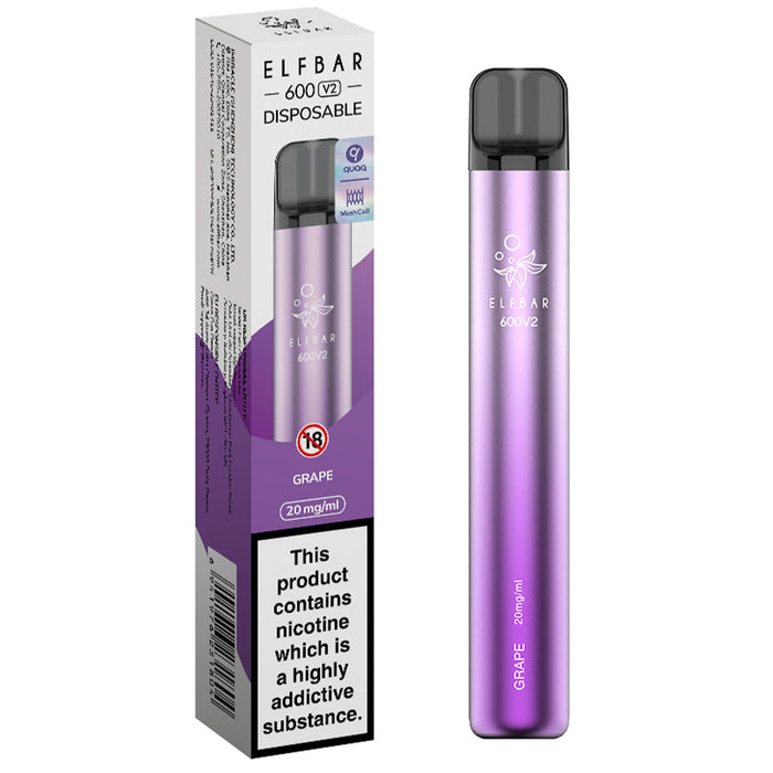 Elf Bar 600 V2 Disposable Vape  Elf Bar Grape  