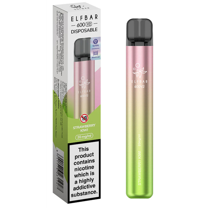 Elf Bar 600 V2 Disposable Vape  Elf Bar Strawberry Kiwi  