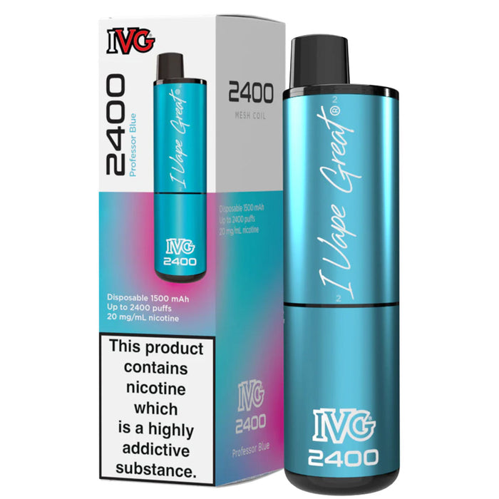 IVG 2400 Disposable Vape Pod Device  I VG Professor Blue  