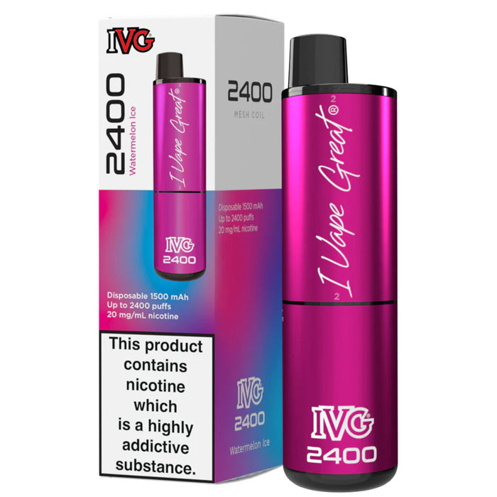 IVG 2400 Disposable Vape Pod Device  I VG Watermelon Ice  