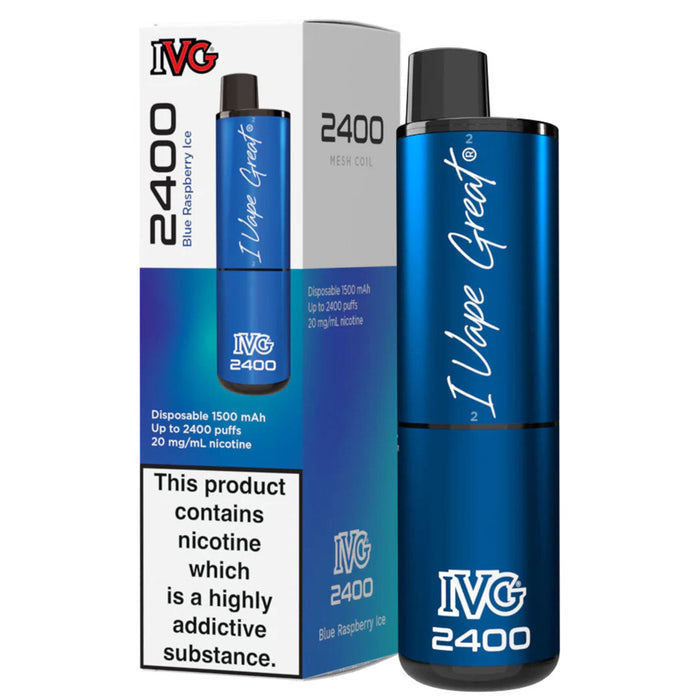 IVG 2400 Disposable Vape Pod Device  I VG Blue Razz Cherry  
