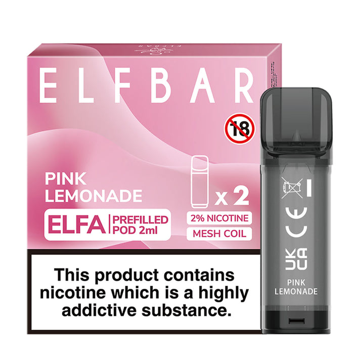 Pink Lemonade Elfbar ELFA Prefilled Pods 2ml  Elf Bar   