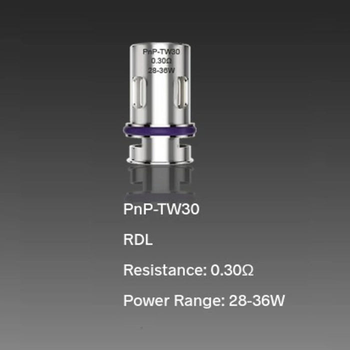 VooPoo PnP Replacement Coils (5 Pack)  Voopoo Pnp-TW30 0.30 (28-36w)  